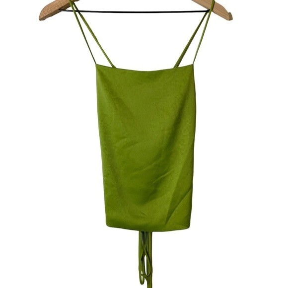 NWT LEYDEN Women's Lace-Up Back Satin top. Size Medium. - Picture 5 of 9